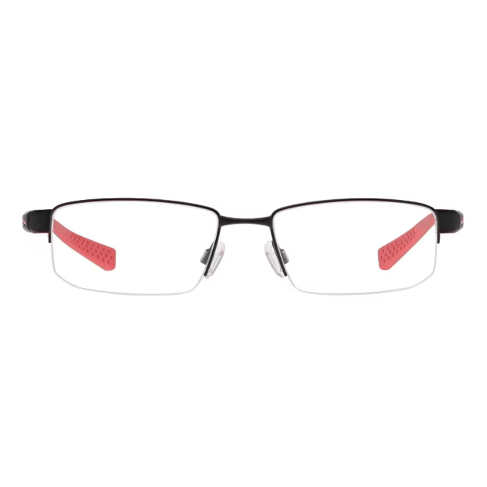 NIKE 8160 012 SATIN BLACK RED VOLT EYEGLASS FRAMES 53-17-140 AUTHENTIC